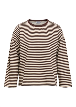 Inara ls sweatshirt Seal Brown/Birch Object
